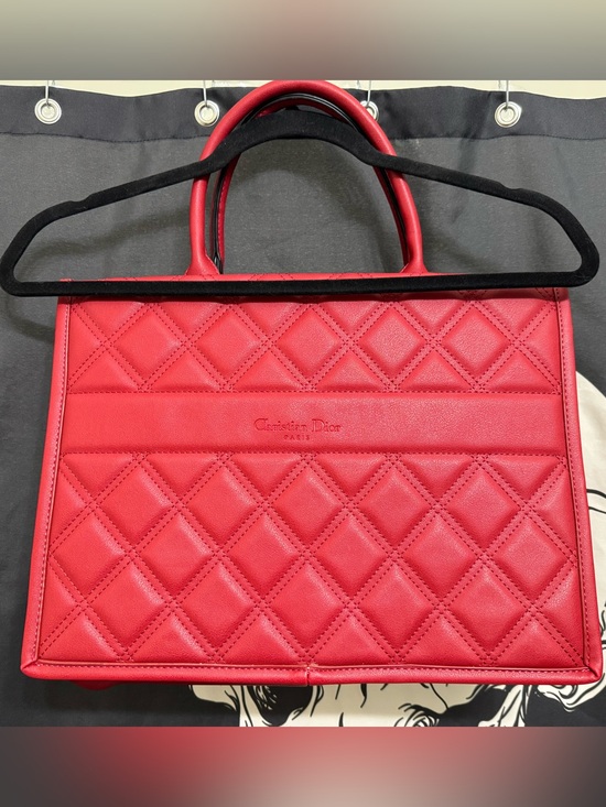 Other Handbags - Red Quilted Leather Top-Handle Bag Inspired